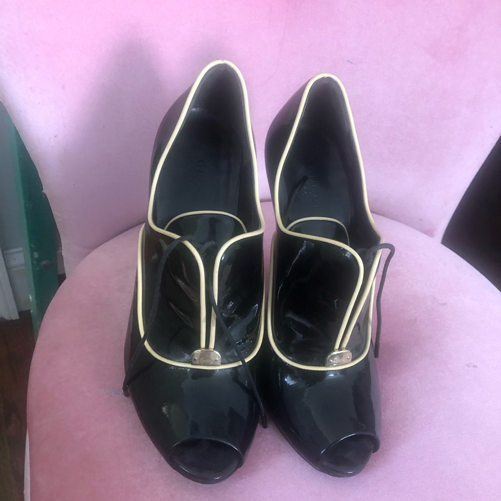 Gucci open toe boots!